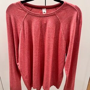 lululemon athletica Heathered Red Long Sleeve Top